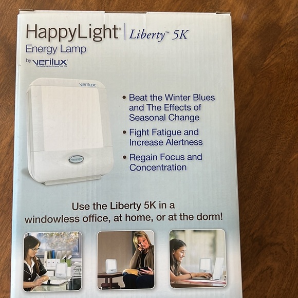 New Verilux HappyLightLiberty 5K Energy Lamp (Boost Mood, Sleep, Energy) - Picture 2 of 2